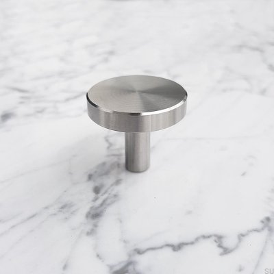 Botão para móveis em inox escovado prata Nena M