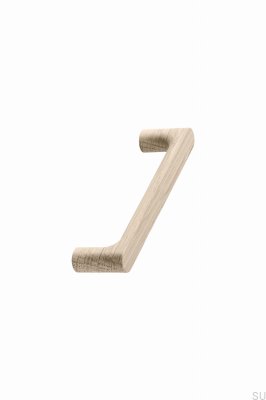 Puxador para móvel oblongo Pinta 192, madeira, carvalho, sem verniz