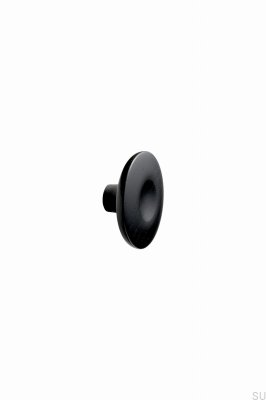 Botão para móveis preto Dimple 60 cinza de madeira