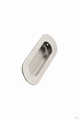 Puxador embutido para móvel Letterbox 120 Aço Prata Acetinado