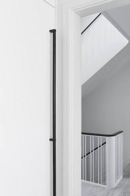 Puxador de móvel oblongo Big Cut-To-Size 2X 640 Aço inoxidável mate preto