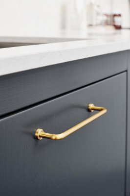 Puxador para móveis Lounge 128 longo Latão Dourado Polido