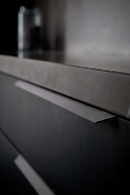 Puxador para móveis Blaze 2 cantos 2x160 Alumínio Antracite Escovado