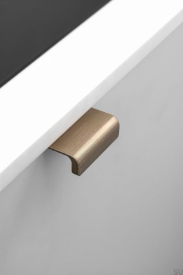 Puxador para móveis Artisan com 20 bordas, alumínio escovado dourado