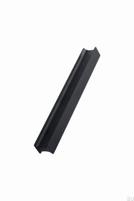 Puxador de móvel longitudinal Rail 160+544 Alumínio Mate Preto Escovado