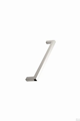 Puxador para móveis quadrado 10 96 Metal Prata Cromado