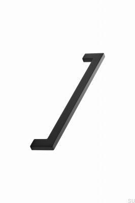 Puxador para móveis plano 192 oblongo, metal, preto fosco