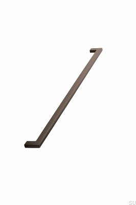 Puxador alongado para móvel Flat 448 Metal Marrom Escuro