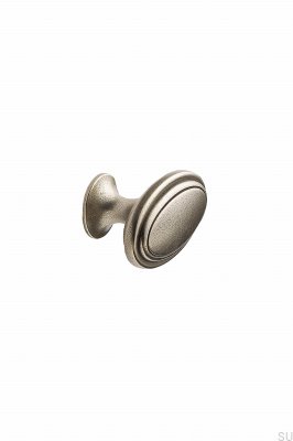 Botão oval para móveis em ouro antigo de metal 60