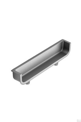 Puxador embutido para móvel Voltar 64 Metal Prata Jateado