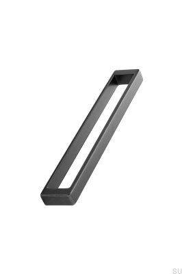 Puxador para móveis oblongo Cubico 192, cinza metal