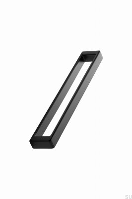 Puxador para móveis oblongo Cubico 192, metal, preto fosco