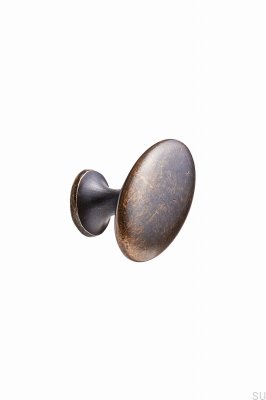 Oval simples com pinos 26 botão para móveis metal bronze antigo