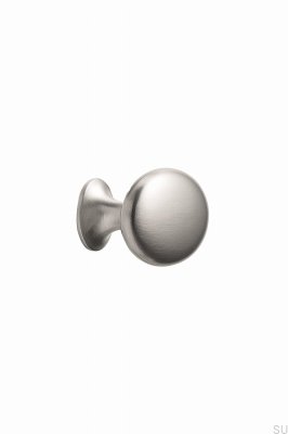 Oval Simples W/O-Ring 26 Metal Prata Maçaneta de Móveis