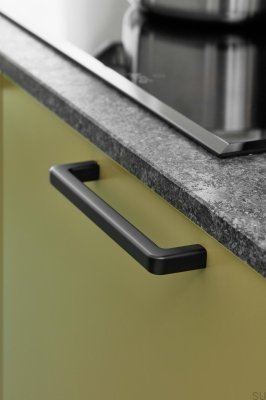 Puxador para móveis Mango 320 oblongo, metal, preto fosco