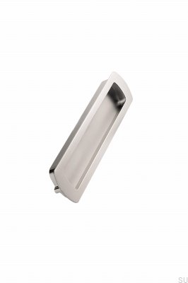 Puxador embutido para móvel Lux 128 Metal Prata