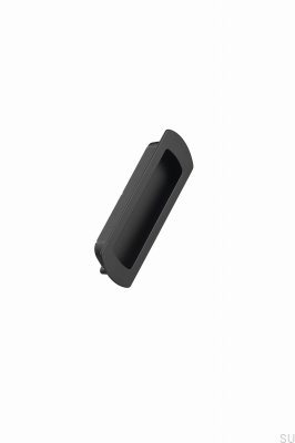 Puxador embutido para móveis Lux 128, metal, preto fosco