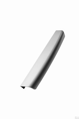 Wow 256 Puxador para móveis com borda escovada em metal prateado