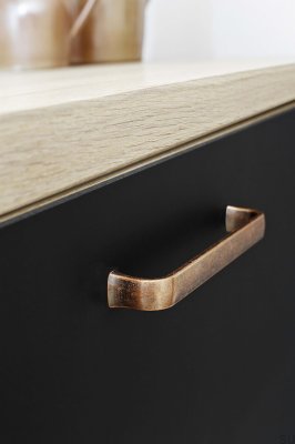 Puxador comum para móveis 160 longos, metal, cobre antigo