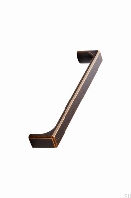 Puxador de móvel oblongo dobrável 160, metal, bronze antigo