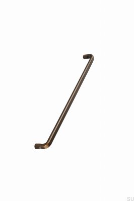 Puxador para móveis oblongo base 320, metal, bronze antigo