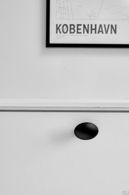 Botão para móveis Dome sem O-Ring 49.8 Metal, Preto Mate