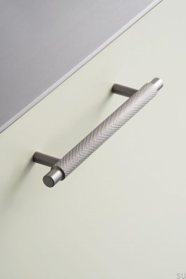 Manor 128 Metal Prata Puxador de Móveis Alongado