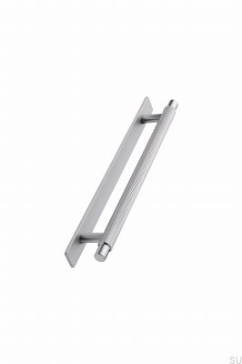 Manor Back 192 Metal Prata Puxador de Móveis Alongado