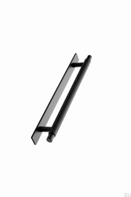 Puxador para móveis Manor Back 192 oblongo, metal, preto fosco