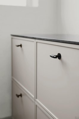 T-Bar Manor T 54 Maçaneta de Móveis de Metal Preto Fosco