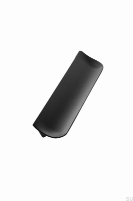 Puxador para móveis oblongo Slope 160, metal, preto fosco