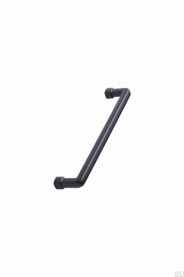 Puxador para móveis Equester 160 oblongo, metal, preto fosco