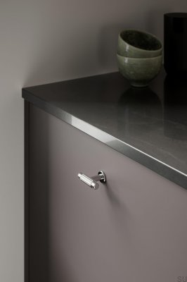 T-Bar Villa T 50 Maçaneta para Móveis Metal Prata Cromado