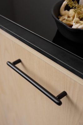 Puxador para móveis oblongo Tocco 160, metal, preto fosco