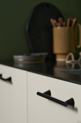 Puxador de móvel alongado Delta 160 Metal Preto Mate