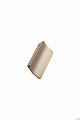 Puxador de móveis alongado Leaf 64 Metal escovado dourado