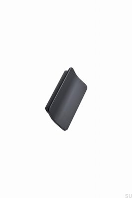 Puxador para móveis oblongo Leaf 64, metal, preto fosco