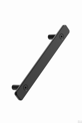 Ferramenta 128 puxador para móveis oblongo, metal, preto fosco