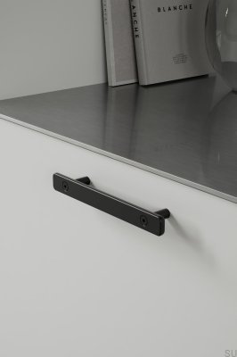 Ferramenta 128 puxador para móveis oblongo, metal, preto fosco