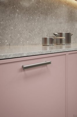 Flow 160 Metal Prata Puxador de Móveis Alongado