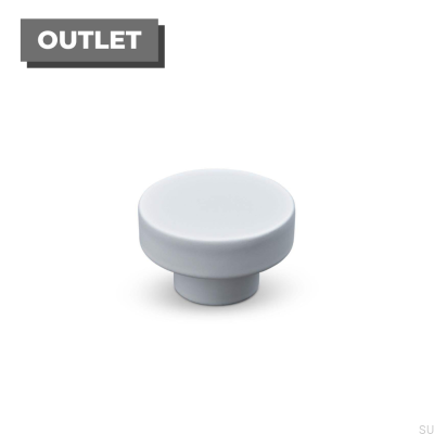 Botão para móveis de metal Vasto 34, branco mate