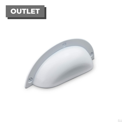 Puxador para móveis Conti 64, metal, branco mate