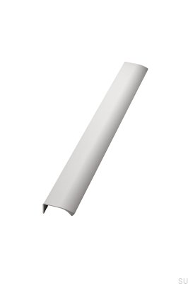 Puxador para móveis Edge Straight 600 em alumínio branco fosco