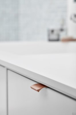Puxador para móveis Edge Straight 40 Alumínio Cobre Escovado