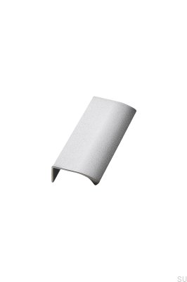 Puxador para móveis Edge Straight 100 em alumínio branco fosco