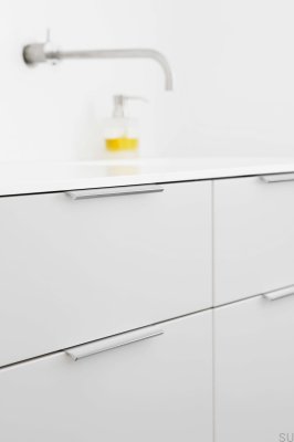 Puxador para móveis Edge Straight 200 em alumínio anodizado