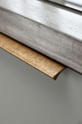 Puxador de móveis Edge Straight 200 Alumínio Ouro Antigo
