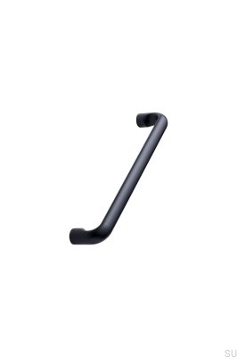 Puxador para móveis oblongo Carve 160, metal, preto fosco
