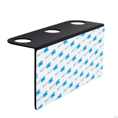 Suporte triplo para dispensador de sabonete, Preto Mate