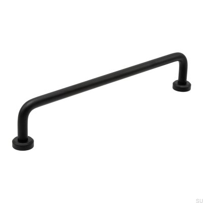 Puxador para móveis oval Viva 160, aço preto fosco